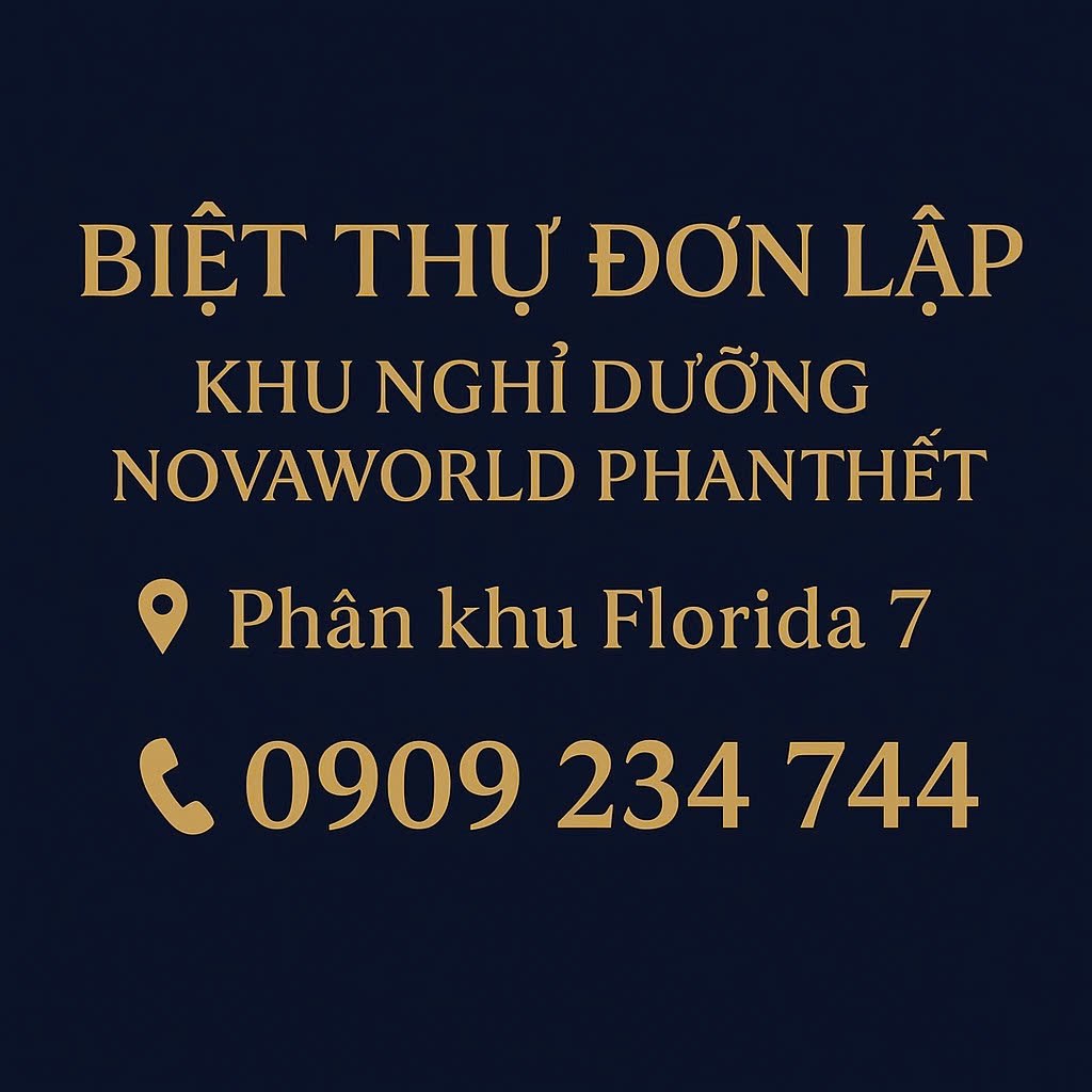 Biệt thự đơn lập Novaworld Phan Thiết 200m² giá 10 tỷ - Sẵn sàng vào ở!