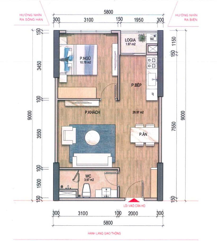 Căn hộ cao cấp Capital Square 45m² giá 5,4 tỷ - View Sông Hàn tuyệt đẹp!