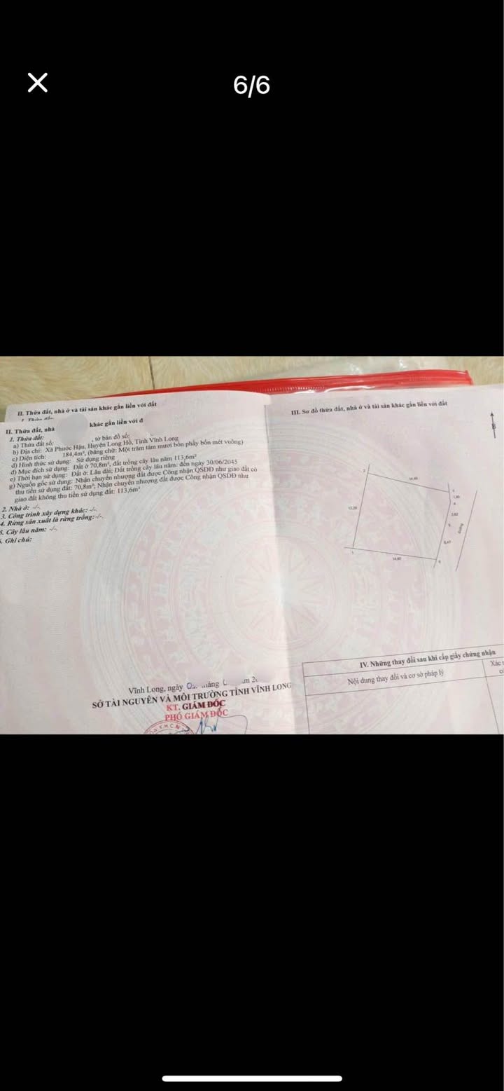 Nhà mái thái Phường Phước Hậu, Vĩnh Long 184m² giá 1.5 tỷ - Gần chợ, trường học!