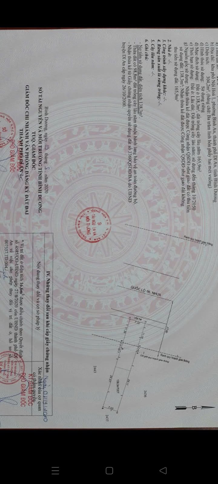 Bán FrontHouse mặt tiền đường Thống Nhất, Dĩ An, 305m² - Giá chỉ 50 triệu/m²