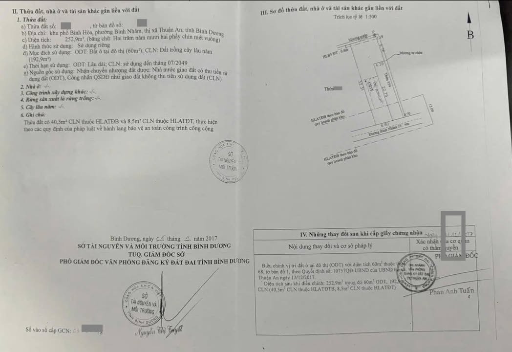 Nhà cấp 4 đường Bình Nhâm 16, 252.9m² giá 7.5 tỷ - Sổ hồng chính chủ