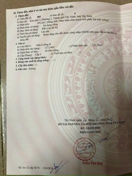 Nhà mặt tiền Ngô Gia Tự, Tân Ninh, Tây Ninh 612.51m² - Giá chỉ 820 triệu!