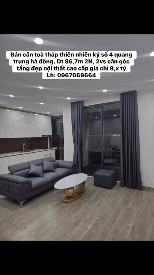 Căn hộ Tòa tháp thiên nhiên kỷ Số 4 Quang Trung, Hà Đông 86m² giá 8 tỷ - Nội thất cao cấp, căn góc đẹp!