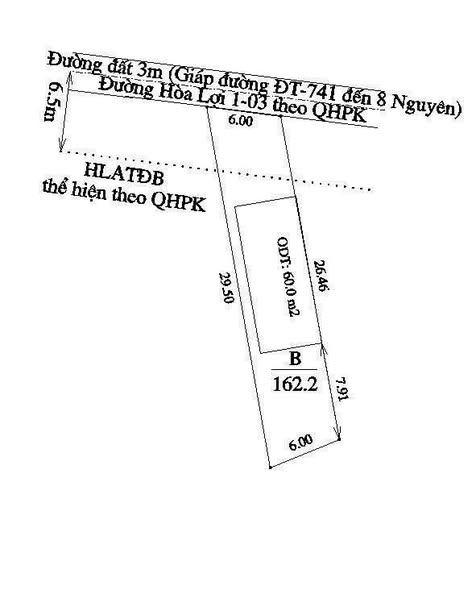 Đất Hòa Lợi Bến Cát 60m² giá 1.3 tỷ - Vị trí thuận tiện, đầu tư sinh lời!