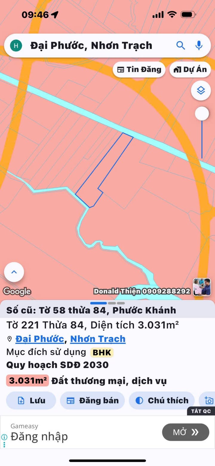 Đất nền Phước Khánh 3031m² giá 10.9 tỷ - Cơ hội đầu tư sinh lời lớn!