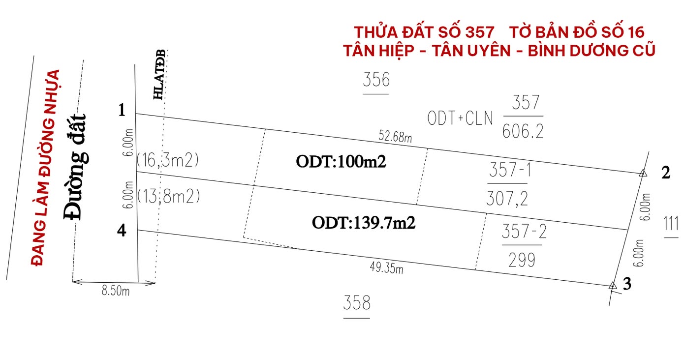 Đất nền mặt tiền đường Tân Hiệp 17, Tân Uyên, 300m² - Cơ hội đầu tư tuyệt vời!