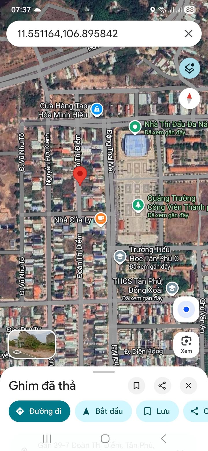 Đất nền đường Đoàn Thị Điểm, Tân Phú 288m² giá 3 tỷ - Đầu tư sinh lời ngay!