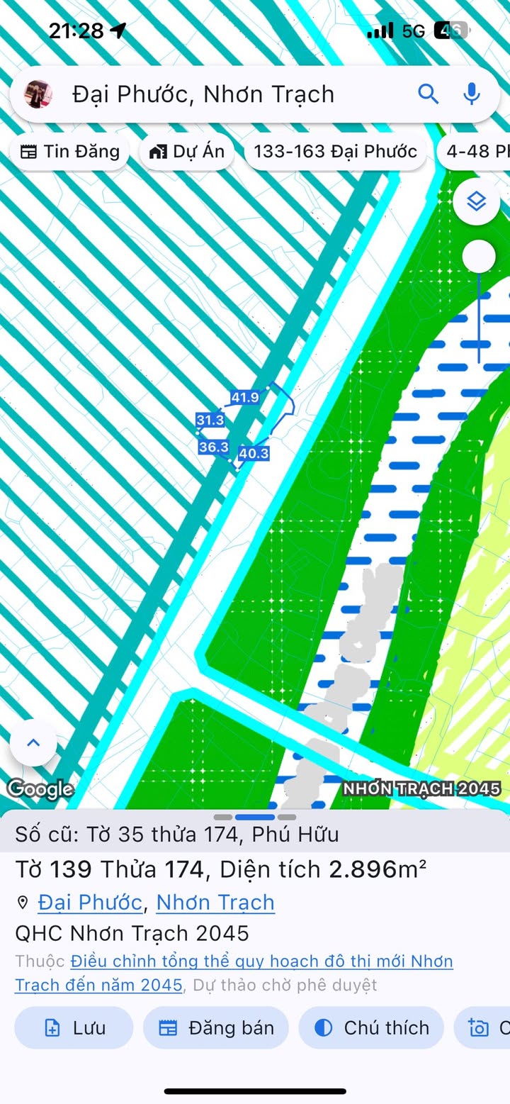 Đất nền Đại Phước Nhơn Trạch 1000m² giá 3 tỷ - Mặt tiền sông view đẹp