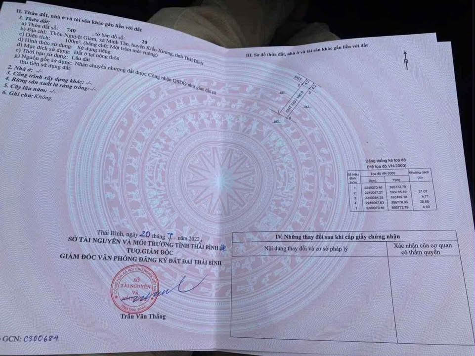 Đất nền Minh Tân - Kiến Xương 100m² giá chỉ 4xx triệu - Cơ hội đầu tư tuyệt vời!