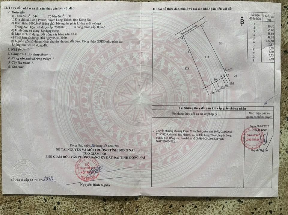 Đất nền Long Phước, Long Thành 7000m² giá 4.1 tỷ - Cơ hội đầu tư sinh lời!