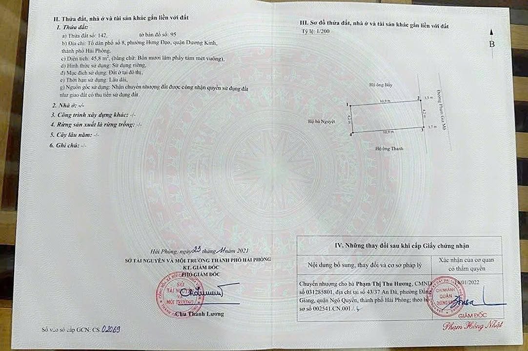 Đất mặt đường Phạm Gia Mô, Hải Phòng 45.8m² giá chỉ 1.x tỷ - Cơ hội đầu tư lý tưởng!