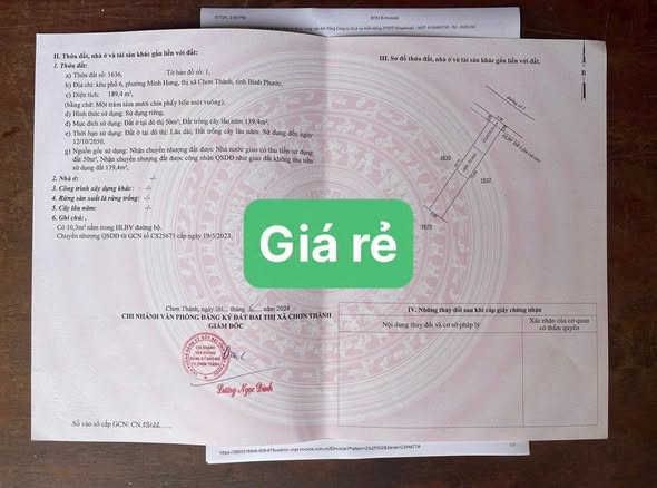 Đất nền phường Minh Hưng, Chơn Thành 180m² giá chỉ 400 triệu - Mặt tiền đường số 3 sầm uất!