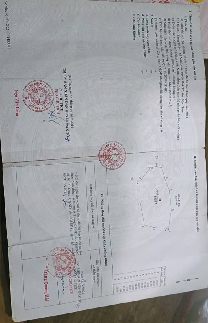 Đất nền thôn Đăk Sinh, xã Văn Lem 1,4ha - Giá cả cạnh tranh, sổ đỏ chính chủ!