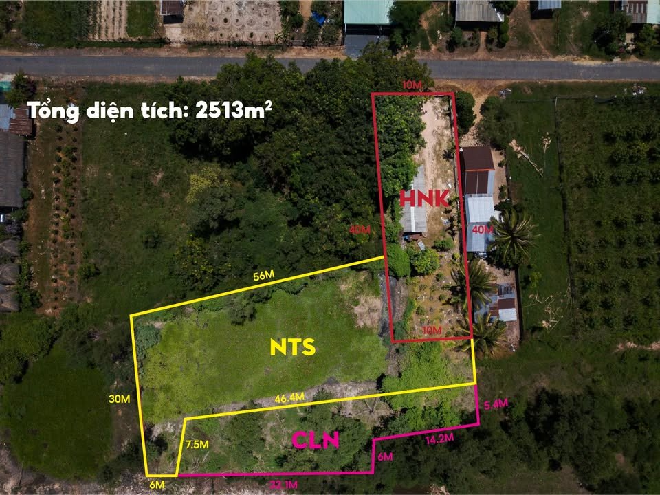 Đất thổ cư 2500m² xã Hòa Thạnh Châu Thành 900 triệu - Sổ hồng chính chủ, đầu tư lý tưởng!