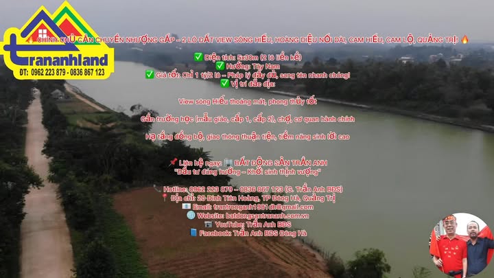 Đất nền Cam Hiếu 150m² chỉ 1 tỷ - Sổ hồng chính chủ, view sông Hiếu thoáng mát!