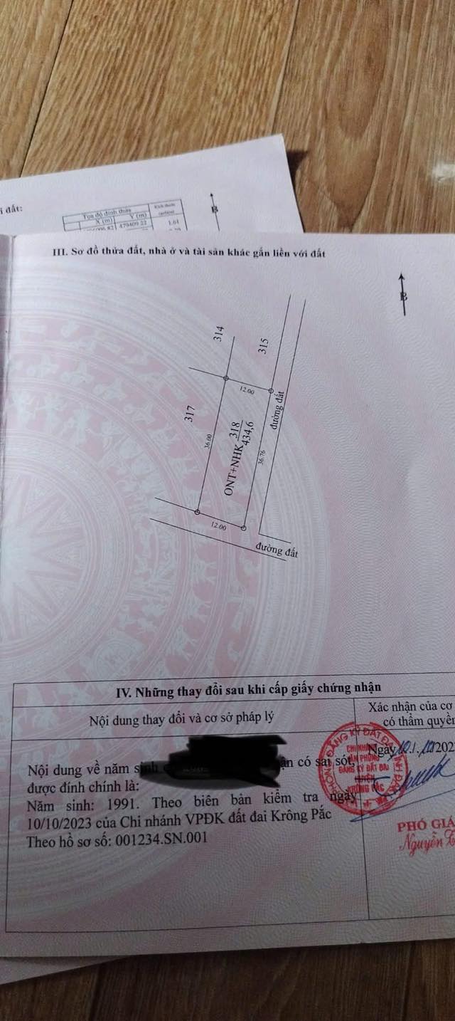 Đất nền xã Ea Phê 432m² giá 580 triệu - Cơ hội đầu tư tuyệt vời!