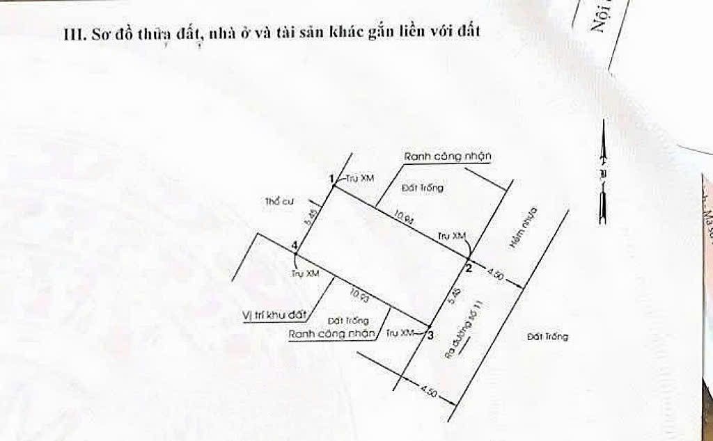 Đất nền đường 11, phường Tam Bình, Thủ Đức 60.5m² giá 4.65 tỷ - Pháp lý sổ hồng chính chủ!