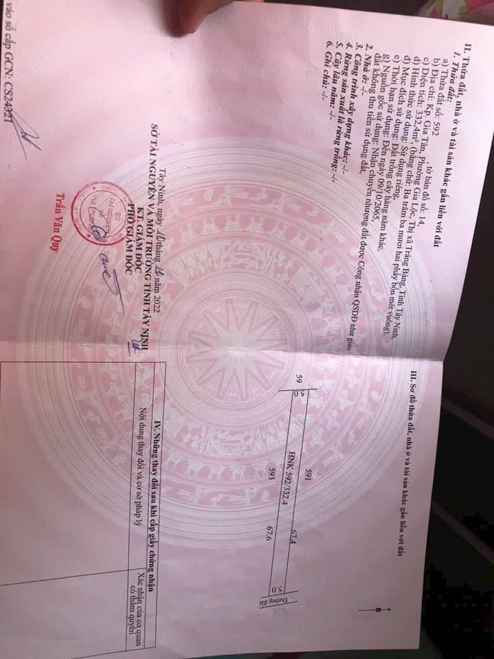 Đất nền 335m² tại Gia Tân, Trảng Bàng - Giá chỉ 500 triệu, sổ đỏ chính chủ!