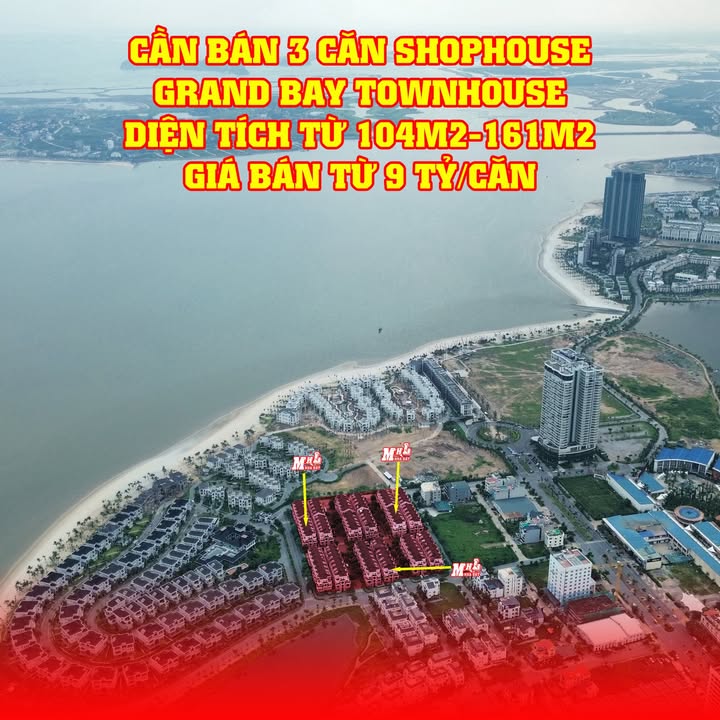 Shophouse Grand Bay Townhouse Hạ Long 104m² giá 9 tỷ - Sát biển, tiềm năng sinh lời cao!