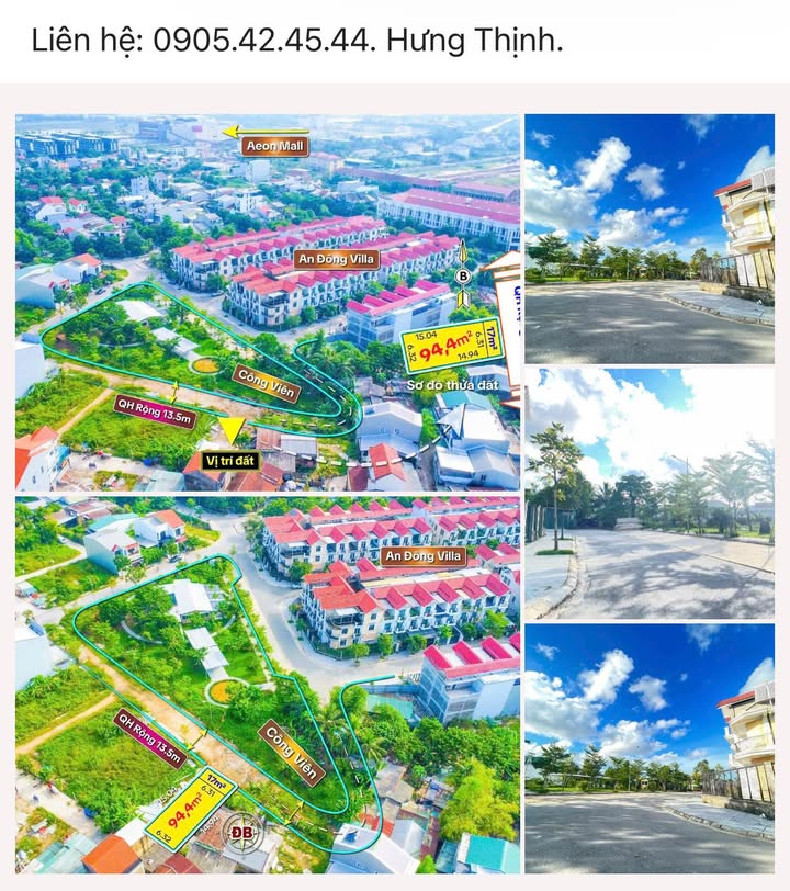 Đất nền An Đông, Huế 94m² giá 2.7 tỷ - View công viên cực thoáng!