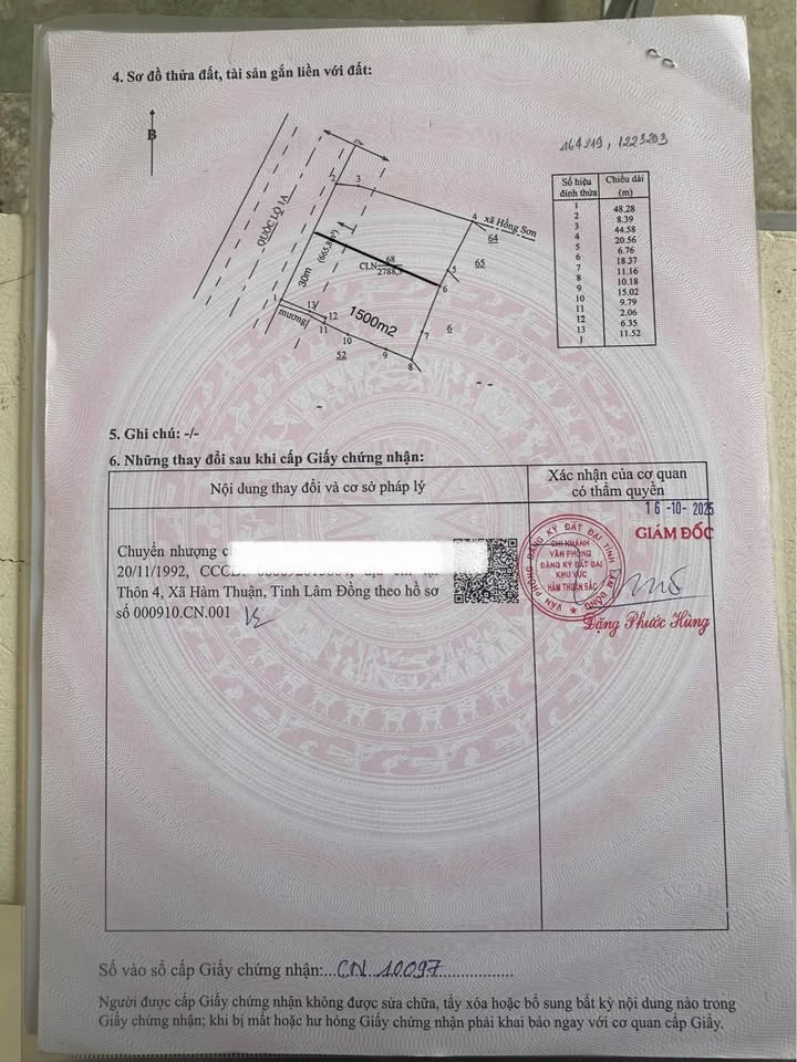 Đất nền 1500m² xã Hàm Thuận Bắc giá chỉ 2.2 tỷ - Đầu tư sinh lời tuyệt vời!