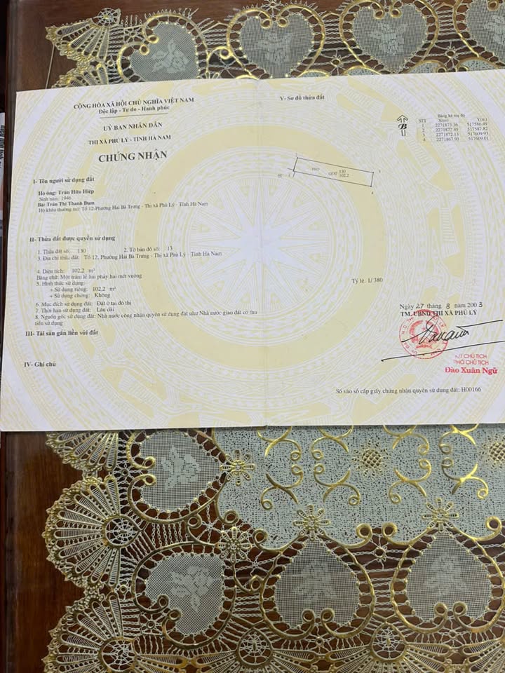 Đất mặt đường Lê Công Thanh, Phủ Lý, 102m² giá 26.474 tỷ - Tiềm năng sinh lời cao!