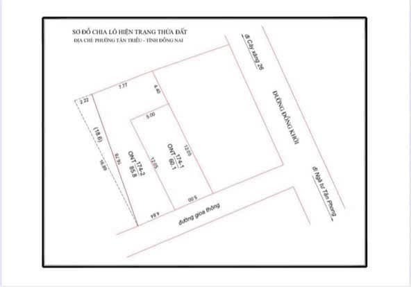 Đất thổ cư 100% đường 1 sẹc Đồng Khởi, Tân Triều - Giá chỉ 2.25 tỷ