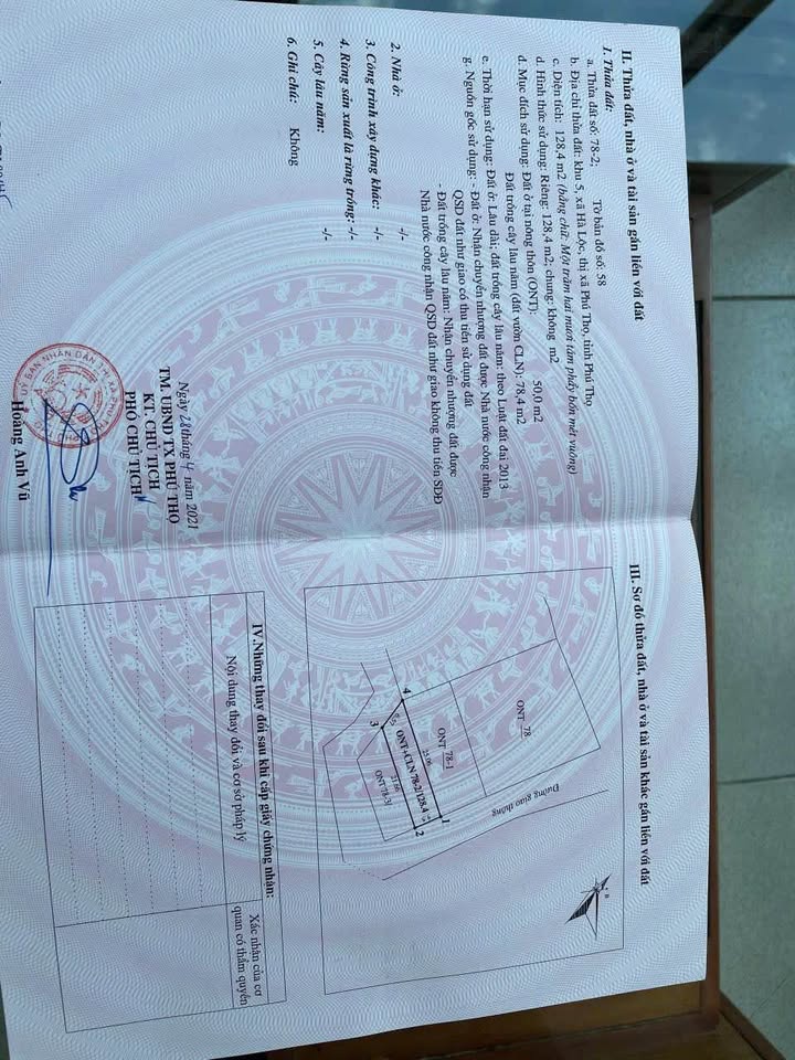 Đất nền đường DH5, xã Hà Lộc, thị xã Phú Thọ 128,4m² - Cơ hội đầu tư tuyệt vời!