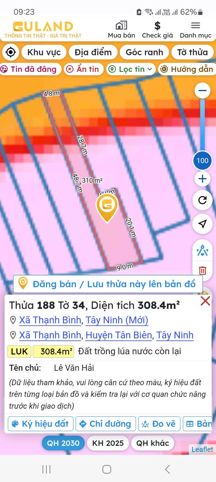 Đất nền Thạnh Bình, Tân Biên, Tây Ninh 566m² giá 900 triệu - Đầu tư sinh lời ngay!