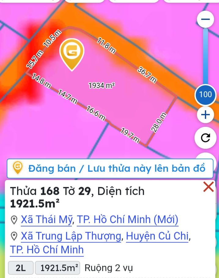 Đất nền xã Trung Lập Thượng Củ Chi 1924m² - Giá chỉ 4.81 tỷ, đầu tư sinh lời!