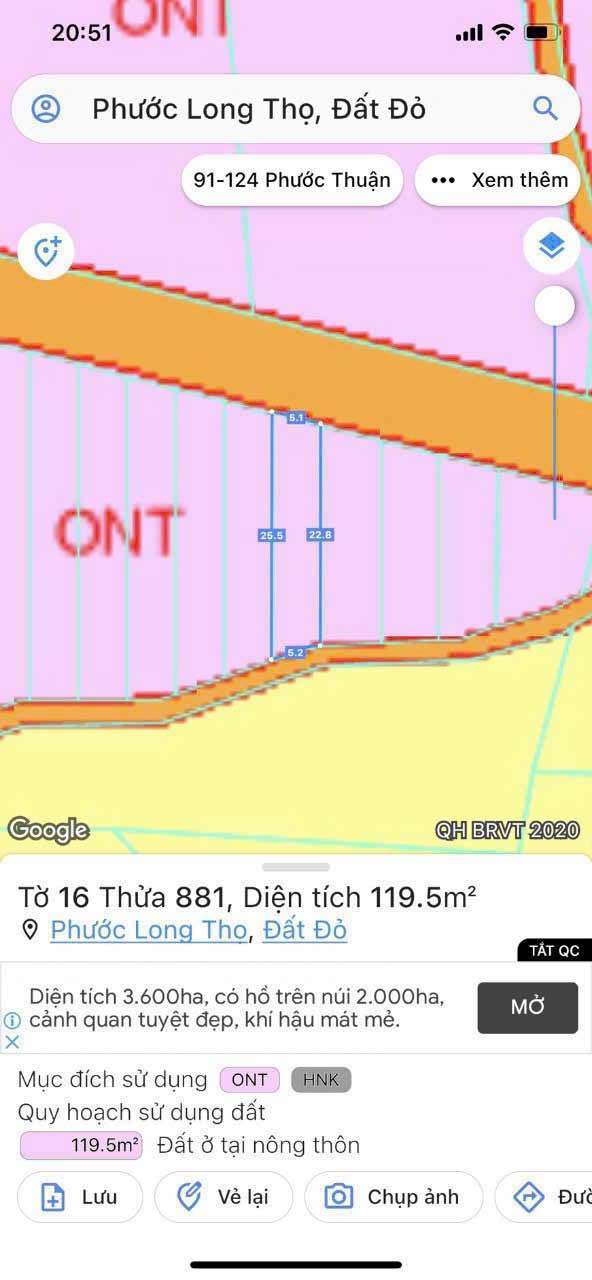 Đất nền 2 mặt tiền đường Phạm Duy Trinh, Đất Đỏ 119m² giá chỉ 800 triệu - Cơ hội đầu tư tuyệt vời!