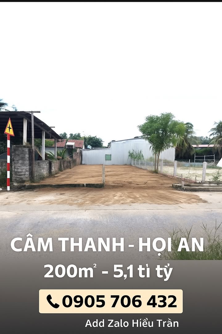 Đất Cẩm Thanh Hội An 200m² giá 5,1 tỷ - Cơ hội đầu tư tuyệt vời!