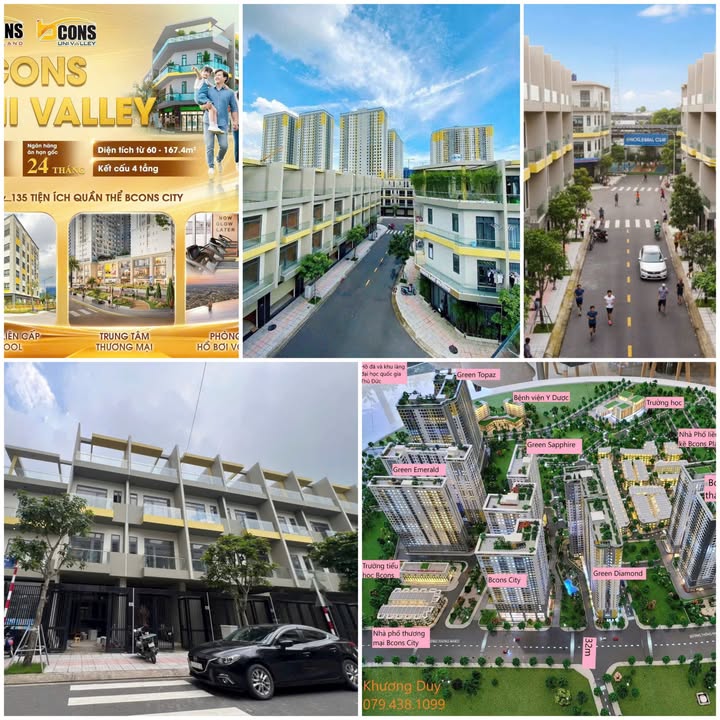 Shophouse Bcons Uni Vally Dĩ An 60m² giá 7.5 tỷ - Sổ hồng từng căn, ở ngay!