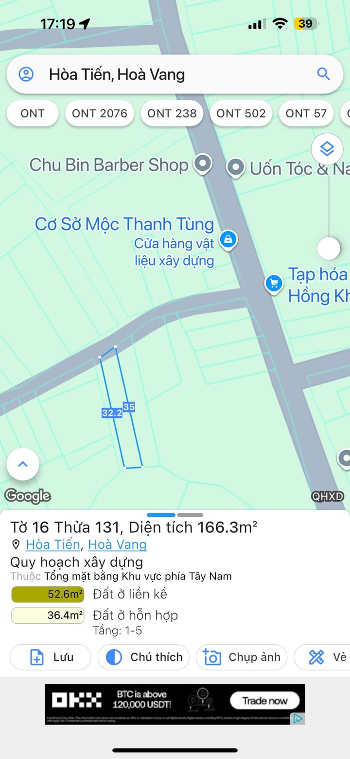 Đất nền Hòa Tiến - 150m² giá 1.9 tỷ - Khu dân cư đông đúc!