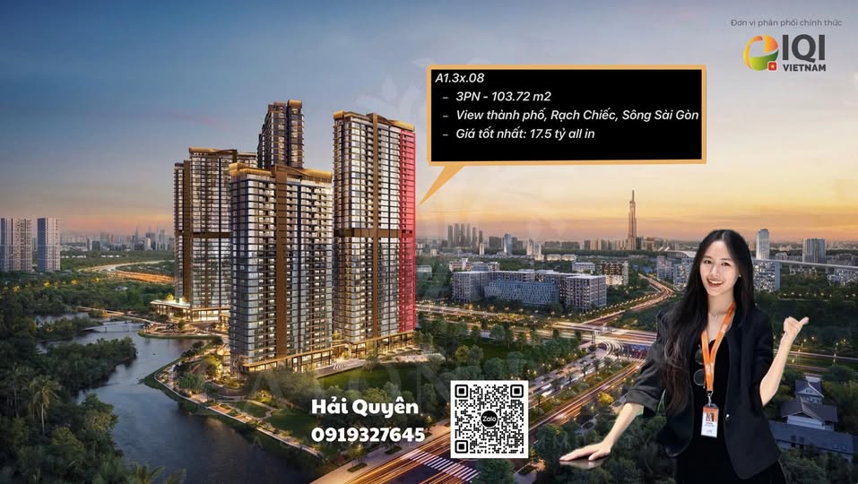 Căn hộ Eaton Park Thủ Đức 103.72m² giá 17.5 tỷ - Tầng cao view đẹp!