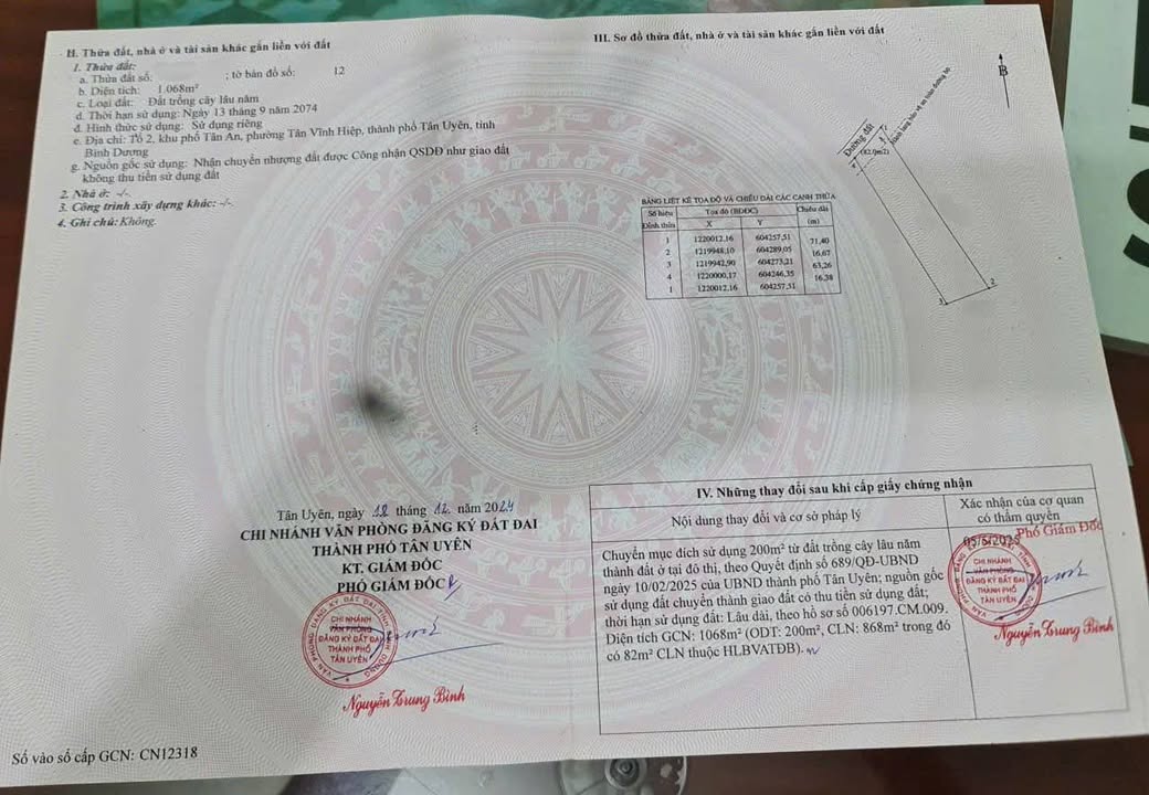 Đất thổ cư Tân Khánh 1.068m² giá 9 tỷ - Cơ hội đầu tư sinh lời!