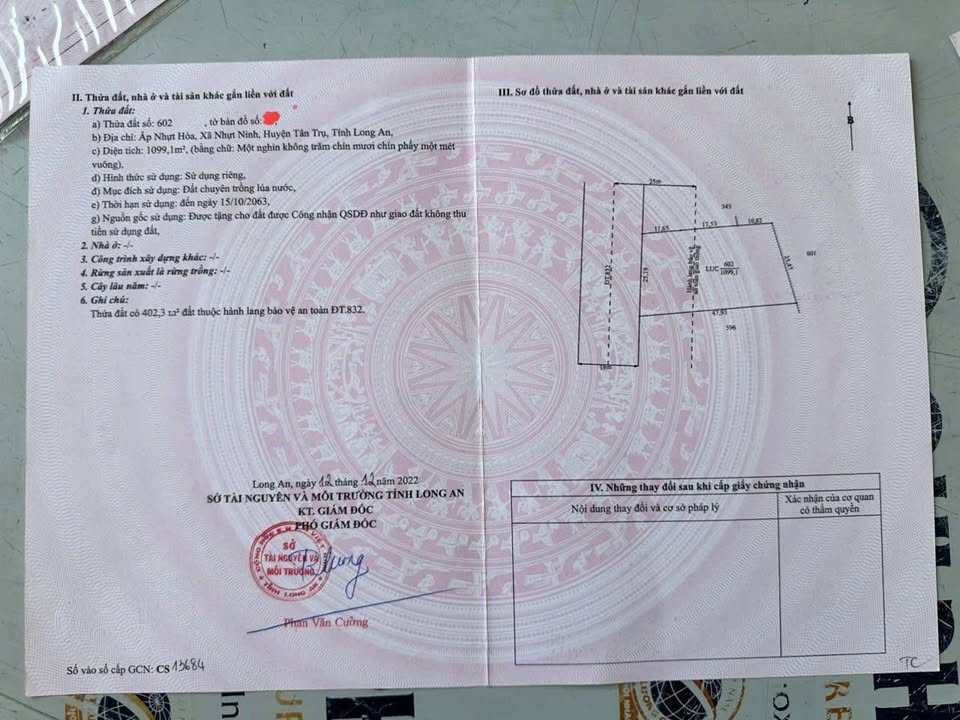 Đất nền kinh doanh 1,099m² mặt tiền 25m tại xã Nhựt Ninh, Long An - Giá chỉ 2.2 tỷ