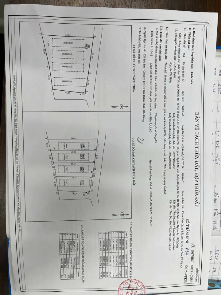 Đất nền Trung Giã, Sóc Sơn 235m² giá 3.406 tỷ - Cơ hội đầu tư hiếm có!