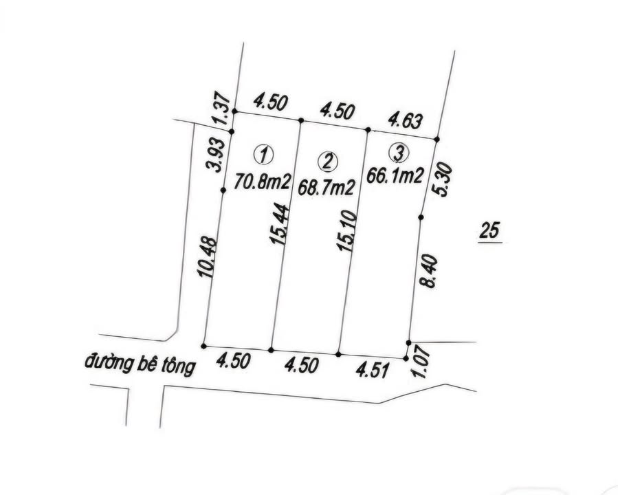 Đất nền Thịnh Cầu Quế Võ 70.8m² giá 2 tỷ - Lô góc ô tô vào tận nơi!