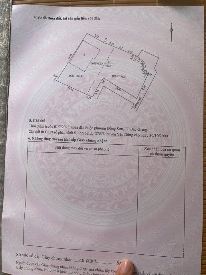 Đất Đồng Sơn Bắc Giang 420m² giá chỉ 2 tỷ - Sở hữu ngay nhà đẹp!