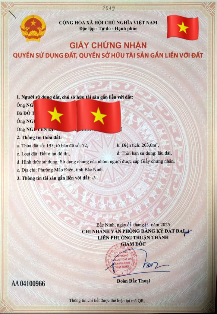 Đất nền đẹp tại An Bình, Thuận Thành, Bắc Ninh 203m² giá 8 tỷ - Hướng Tây Nam mát mẻ!