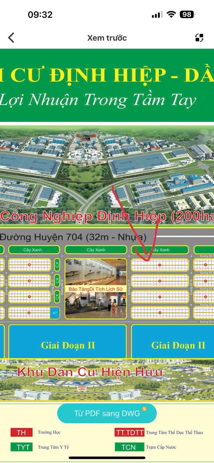 Đất nền Định Hiệp 210m² giá 1 tỷ - Đường nhựa mặt tiền DH704!