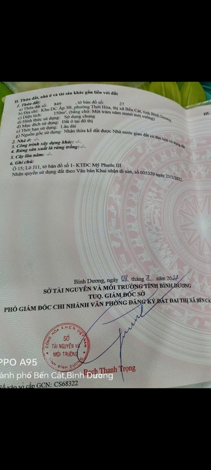 Đất nền Mỹ Phước, Bến Cát 150m² - Cơ hội đầu tư hấp dẫn!