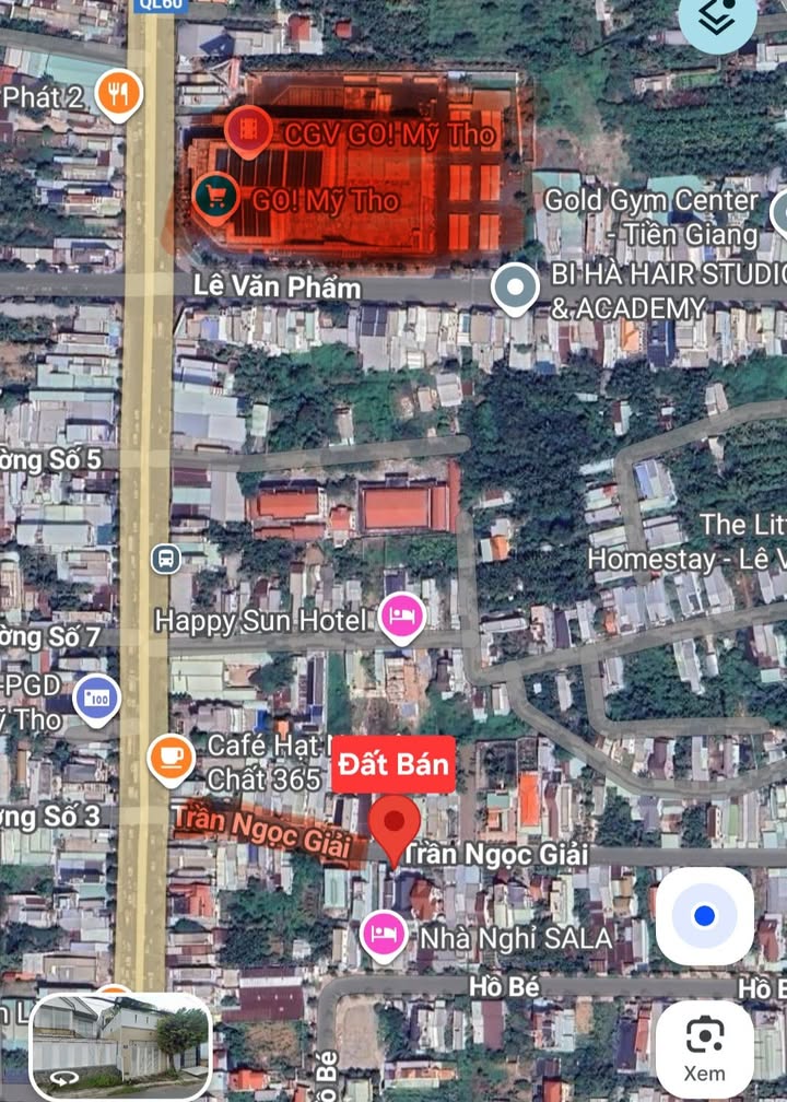 Đất mặt tiền đường Trần Ngọc Giải, Mỹ Tho 138m² giá 2 tỷ - Cơ hội đầu tư tuyệt vời!