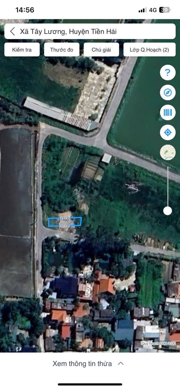 Đất nền Tây Lương Tiền Hải 103m² giá 700 triệu - Pháp lý rõ ràng, không lỗi phong thủy!