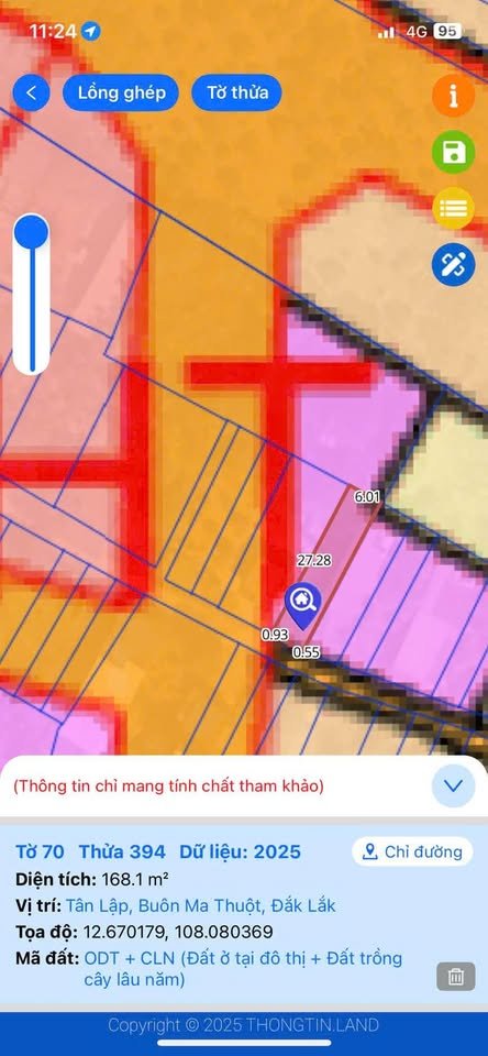 Đất nền Phường Tân Lập 150m² giá 1.26 tỷ - Đầu tư sinh lời ngay!