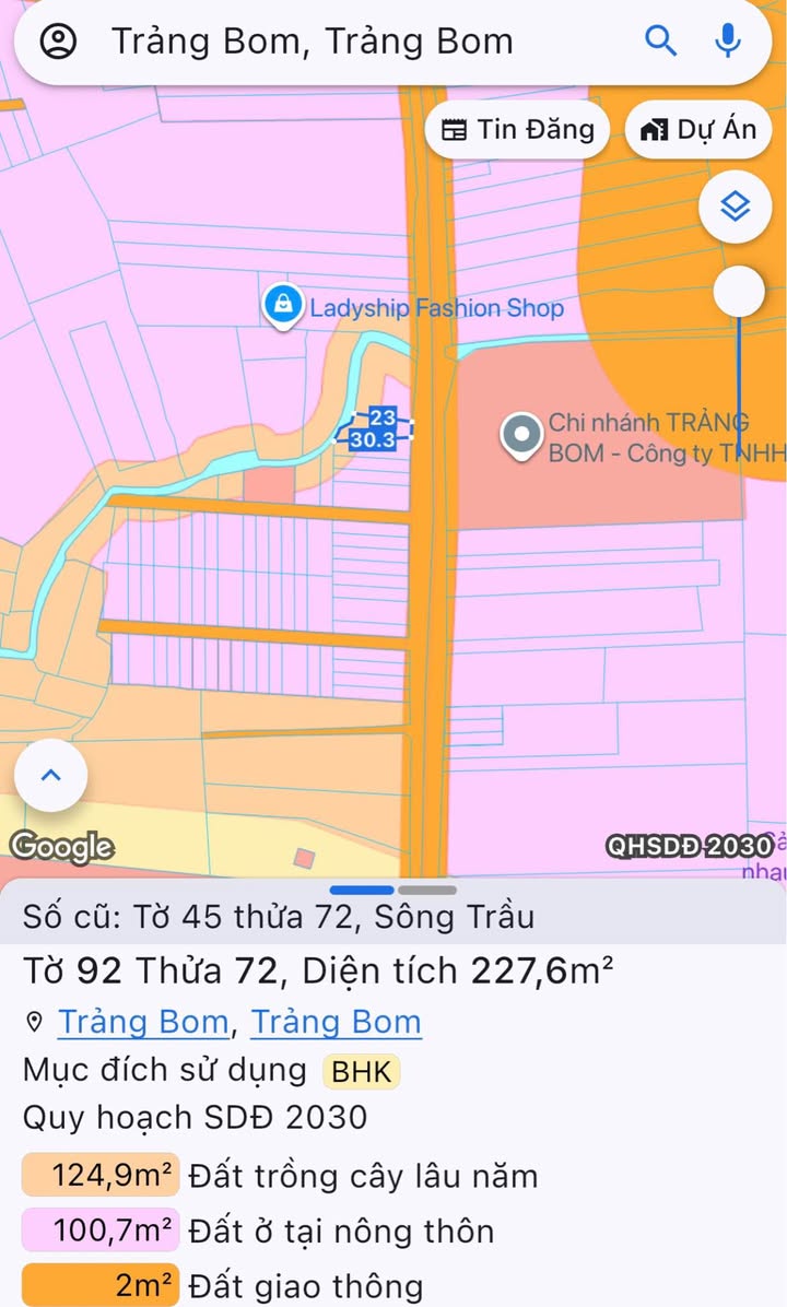 Đất nền đường Tây Hoà 07, Trảng Bom, 227m² - Sổ đỏ chính chủ, giá thỏa thuận!
