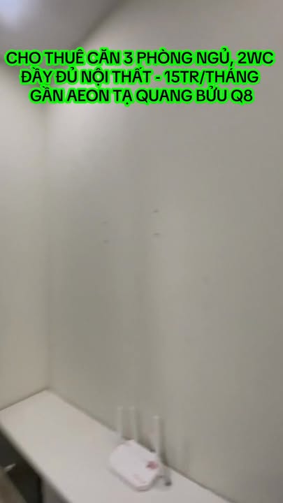 Căn hộ Topaz Elite Q8 3 phòng ngủ giá 15 triệu - Nội thất đầy đủ, vào ở ngay!