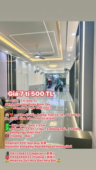 Nhà mặt tiền Tỉnh Lộ 10, Quận Bình Tân 77m² giá 7.5 tỷ - Chính chủ bán gấp!