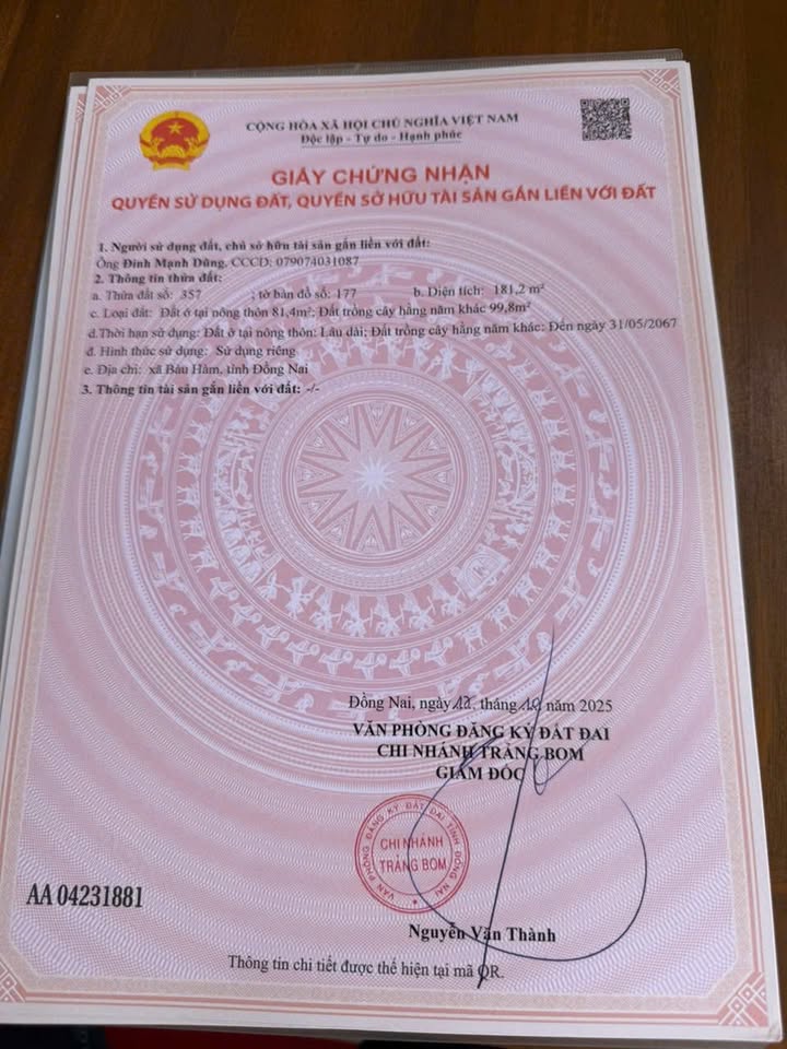 Nhà riêng Sông Thao, Trảng Bom 181m² - Kinh doanh và sinh sống lý tưởng!